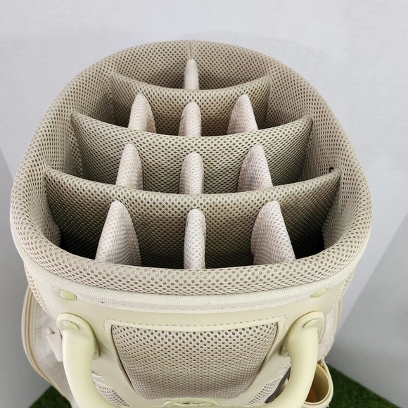 Great Divider Vista 14-Way Golf Cart Bag Ladies Beige Brown w/ Rain Cover - Picture 2 of 13